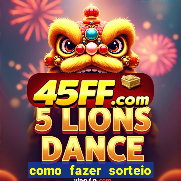 como fazer sorteio de cores online